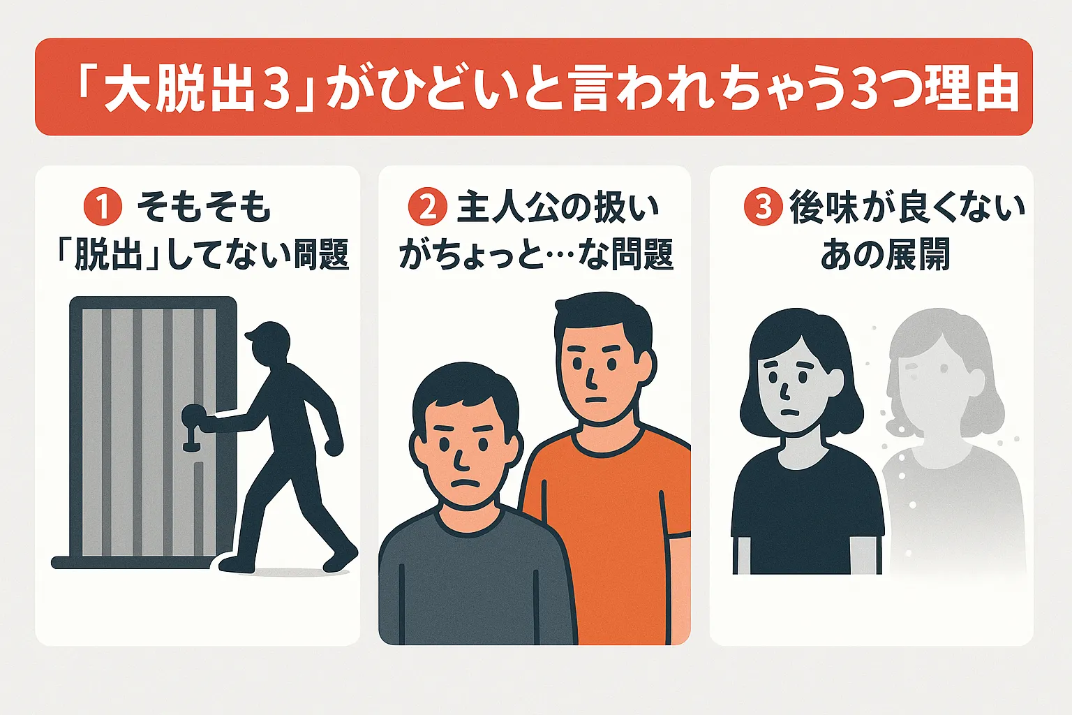 「大脱出3」がひどいと言われちゃう3つの理由
