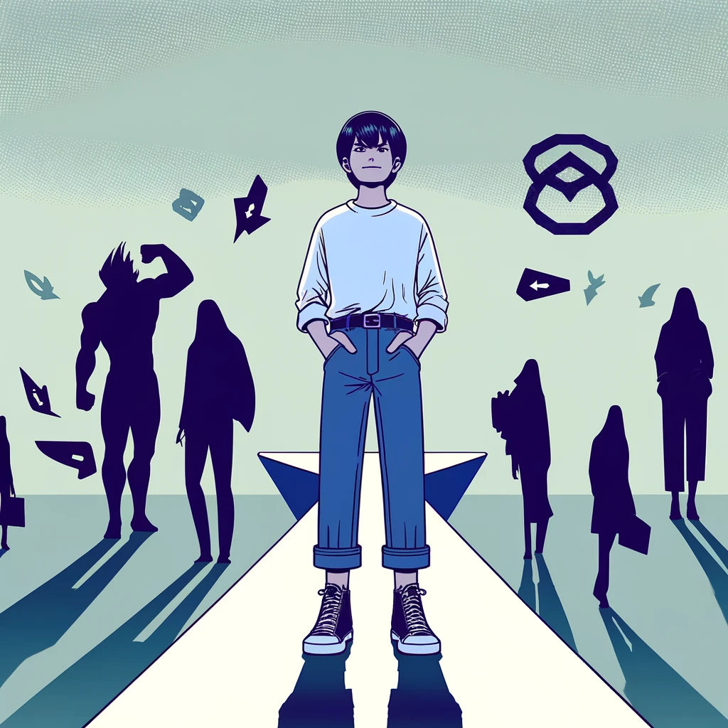 「俺だけレベルアップな件」の反日描写に対する日本と海外の反応の違いを示すイメージ図
