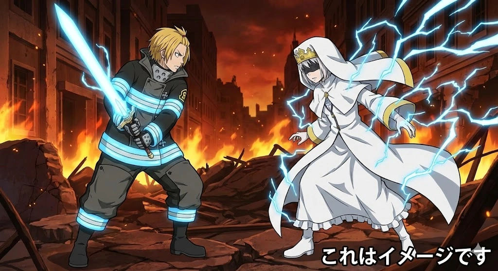 ハウメア アーサー 対立 炎炎ノ消防隊 騎士王 vs 聖女