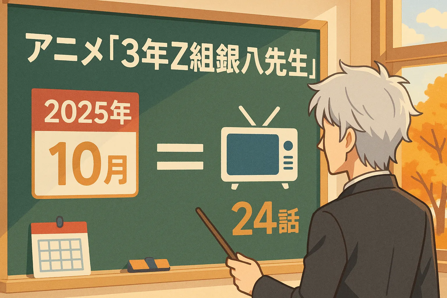 アニメ「3年Z組銀八先生」新作は何話でいつから放送？