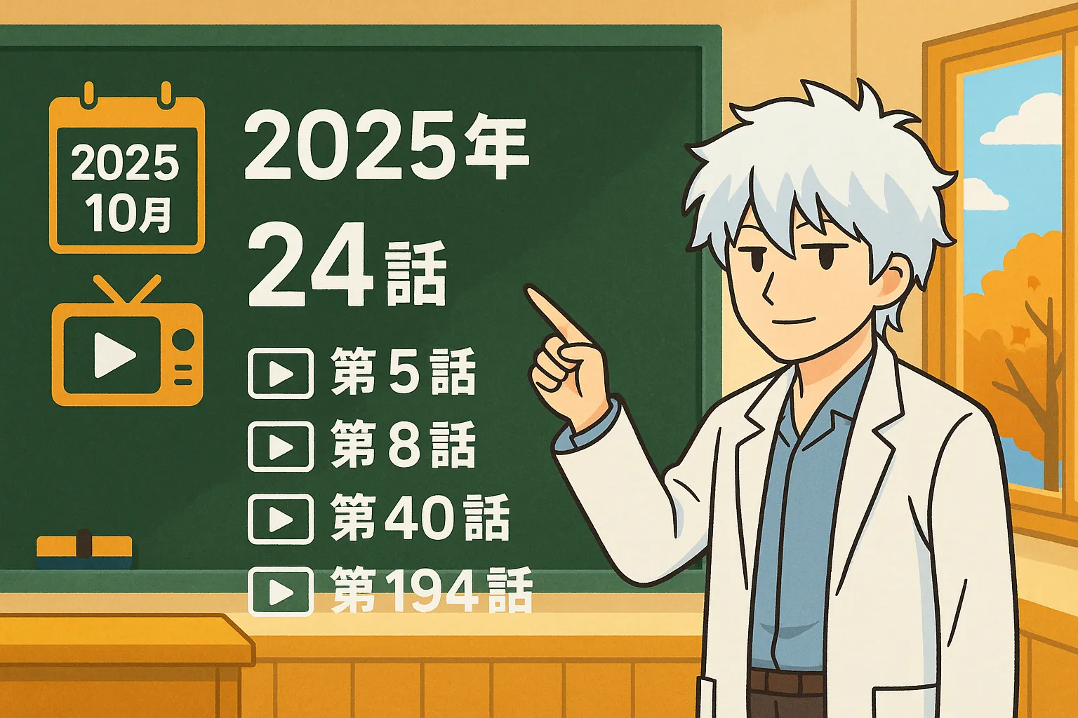 「3年Z組銀八先生」アニメは何話？2025年新作と過去の全登場話を一挙解説！アイキャッチ