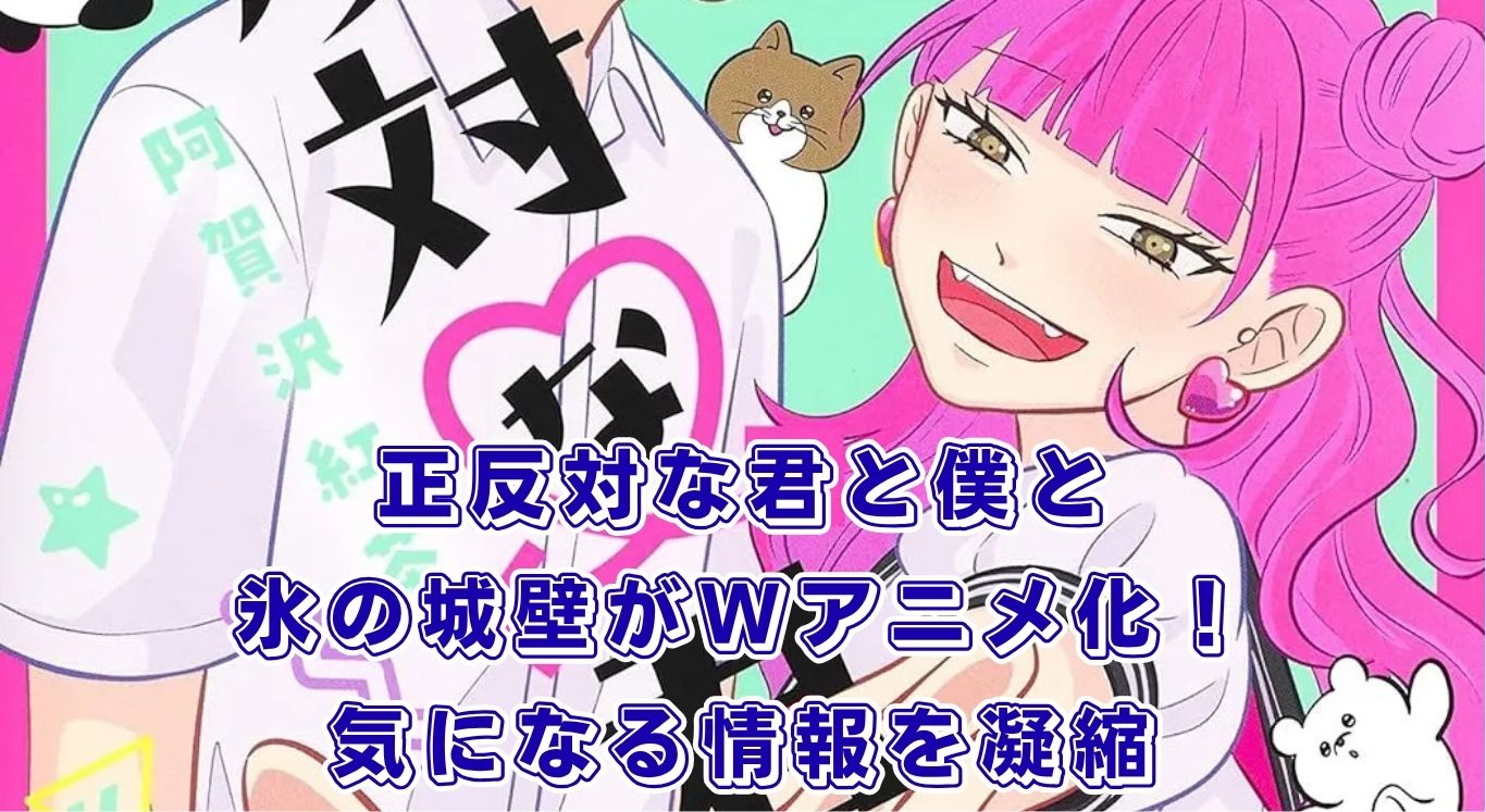 「正反対な君と僕」と「氷の城壁」アニメはいつ？完結済み？作者・阿賀沢紅茶先生のことも解説アイキャッチ