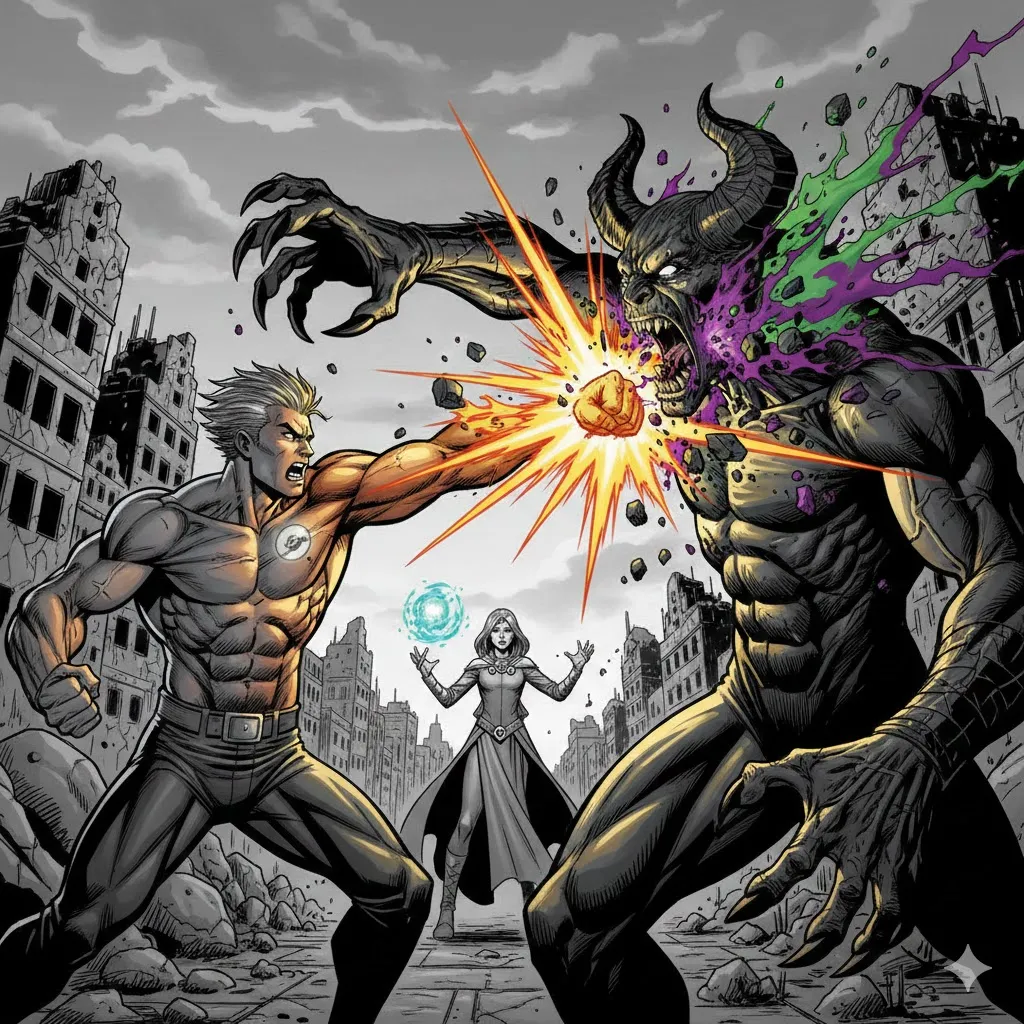 魔都精兵のスレイブのセミカラー版とモノクロ版の演出の違い