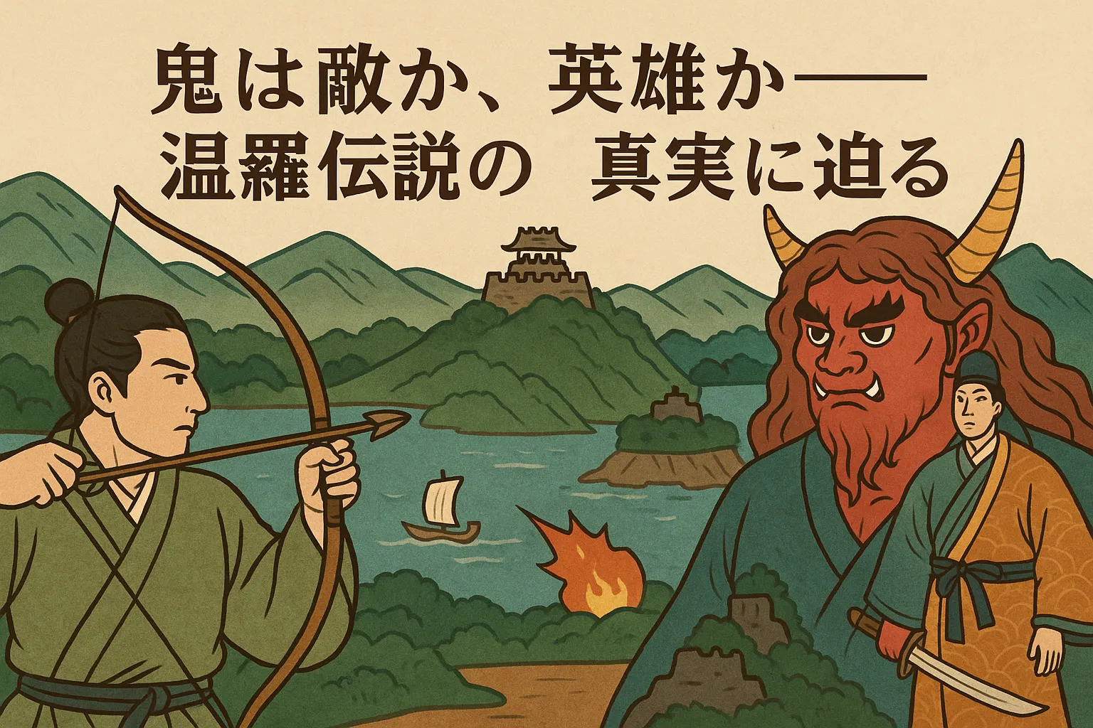 温羅伝説のあらすじと2つの感想。鬼の正体は悲劇の英雄？アイキャッチ