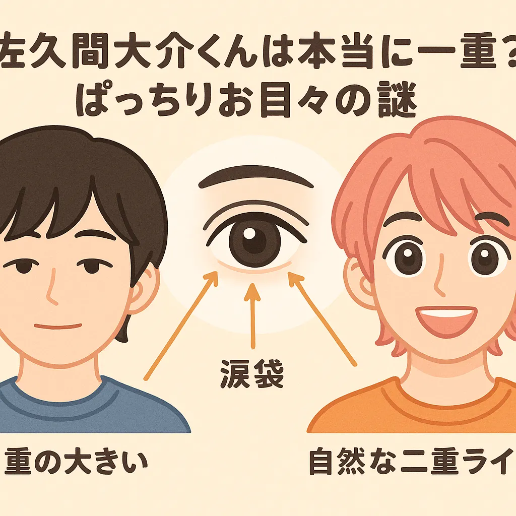 佐久間大介くんは本当に一重？ぱっちりお目々の謎