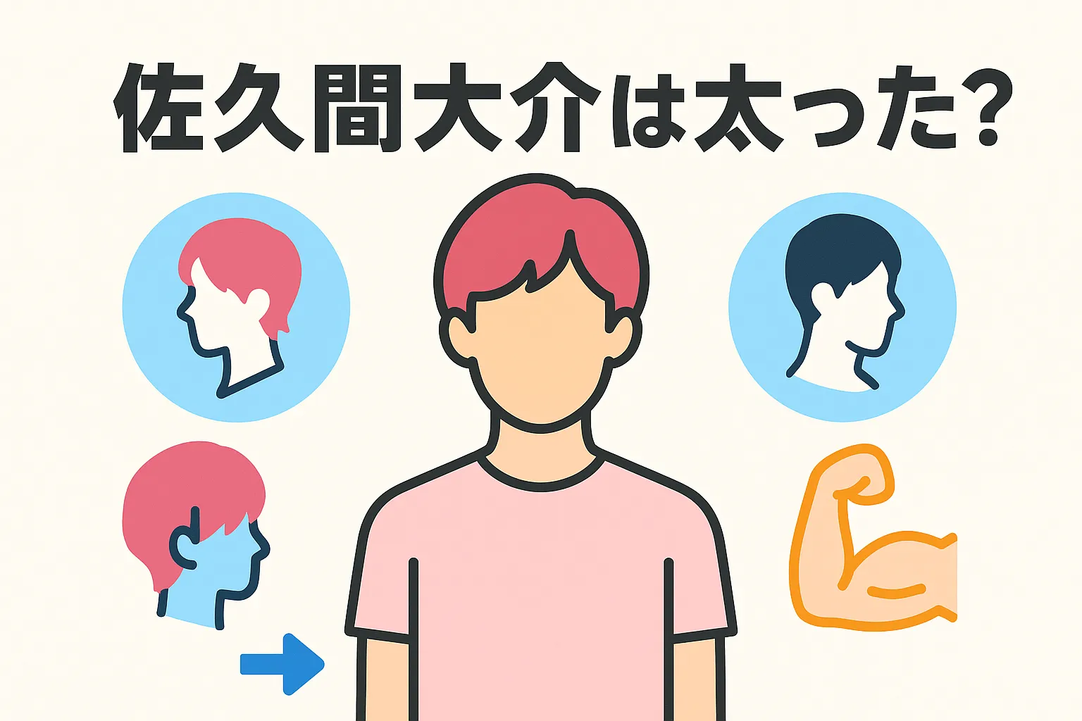 佐久間大介が太ったは本当？体重の変化と3つの理由を画像で検証！アイキャッチ
