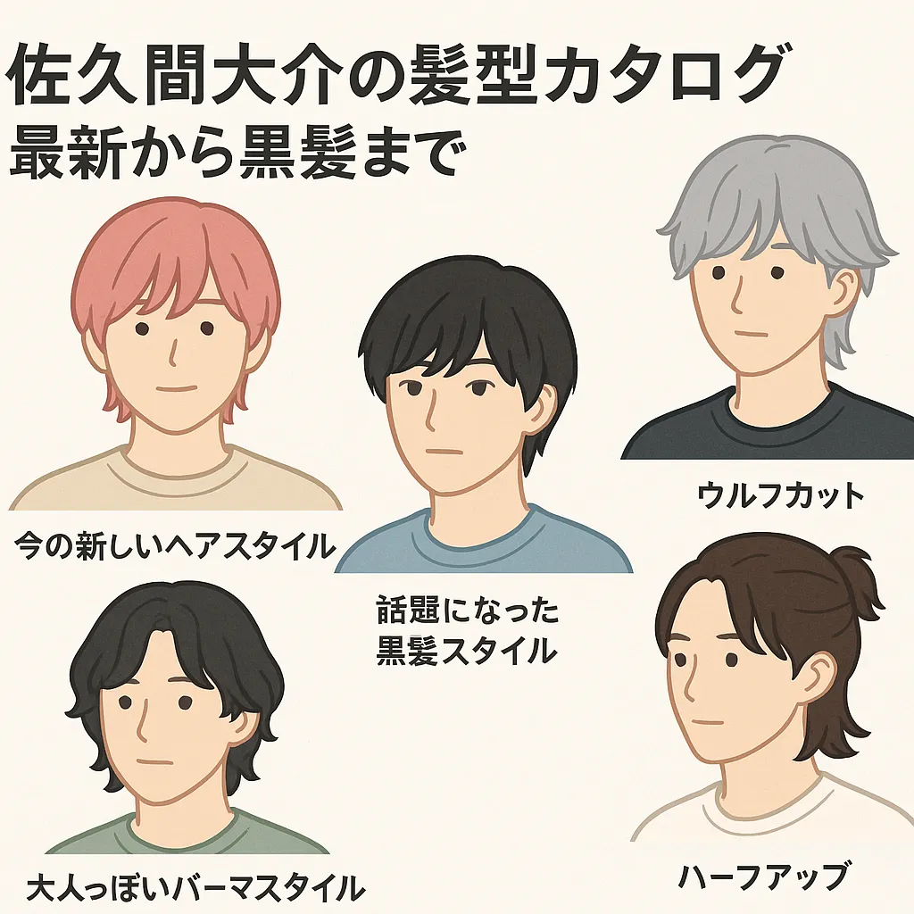 佐久間大介の髪型カタログ!最新から黒髪まで