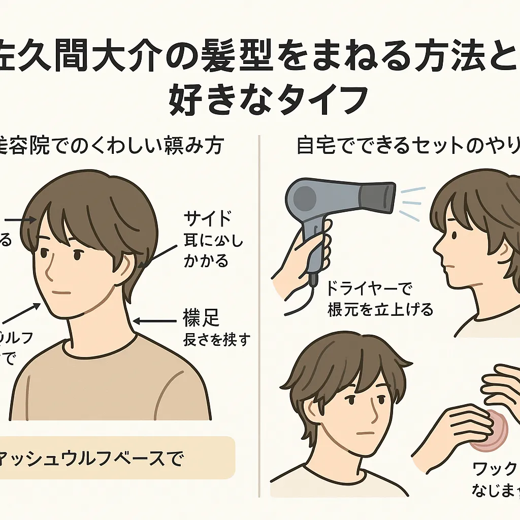 佐久間大介の髪型をまねる方法と好きなタイプ