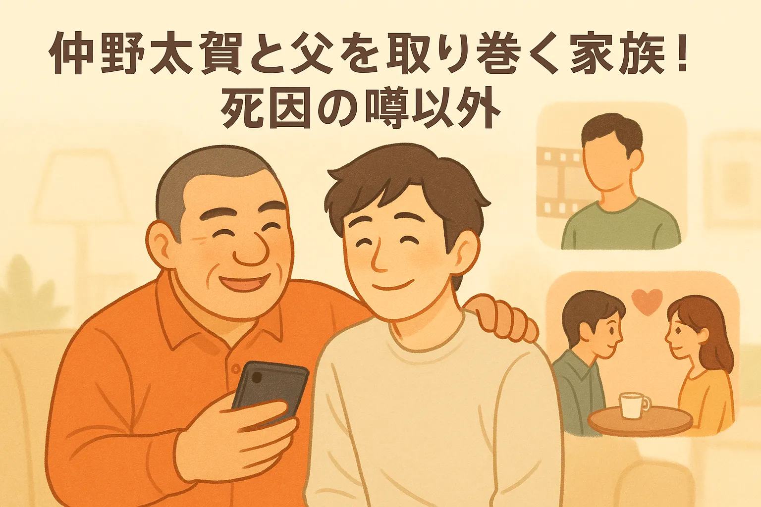 仲野太賀と父を取り巻く家族！死因の噂以外