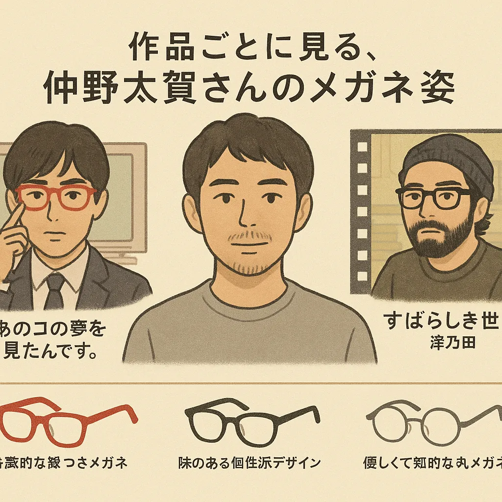 作品ごとに見る、仲野太賀さんのメガネ姿