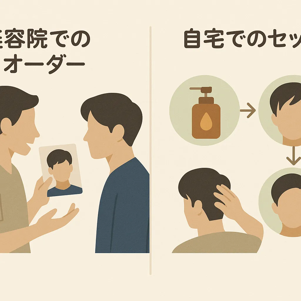 目黒蓮の髪型を真似するオーダーとセット