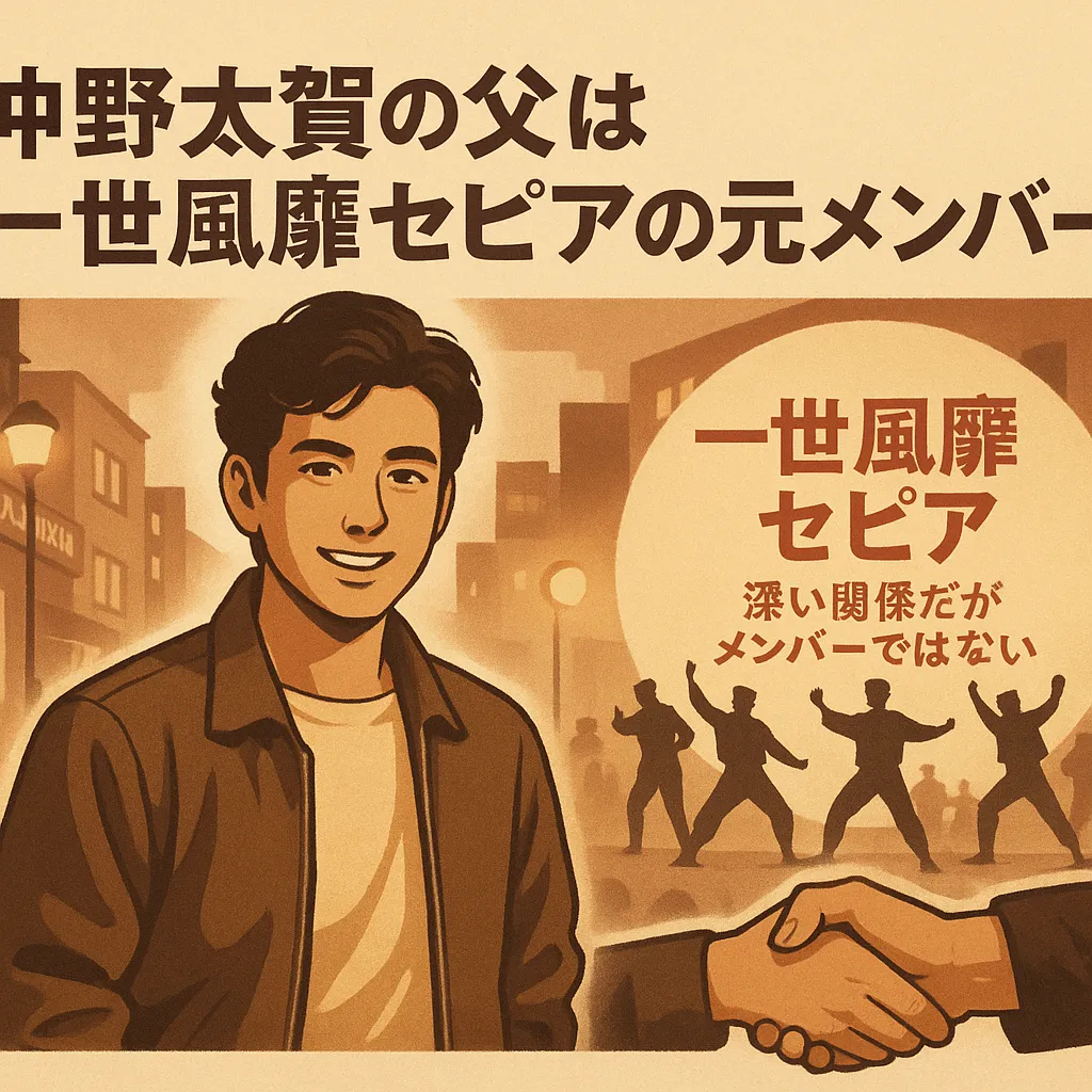 仲野太賀の父は一世風靡セピアの元メンバー？