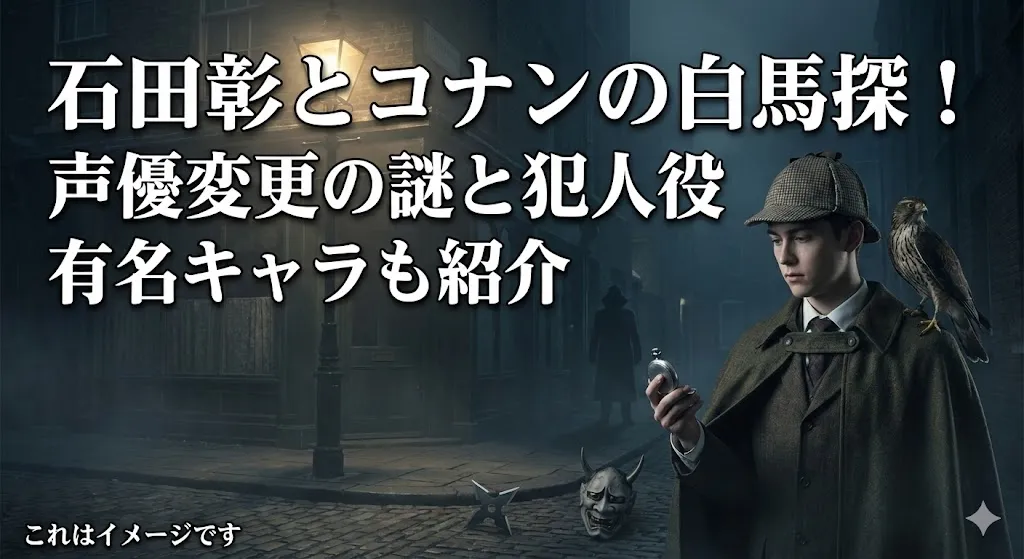 石田彰がコナンで演じる白馬探と犯人役の秘密！声優変更の謎や有名キャラ一覧アイキャッチ