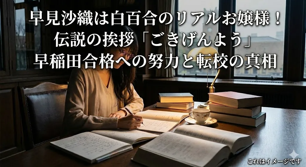 早見沙織は白百合育ちの本物お嬢様？ごきげんよう挨拶や早稲田合格の秘密アイキャッチ