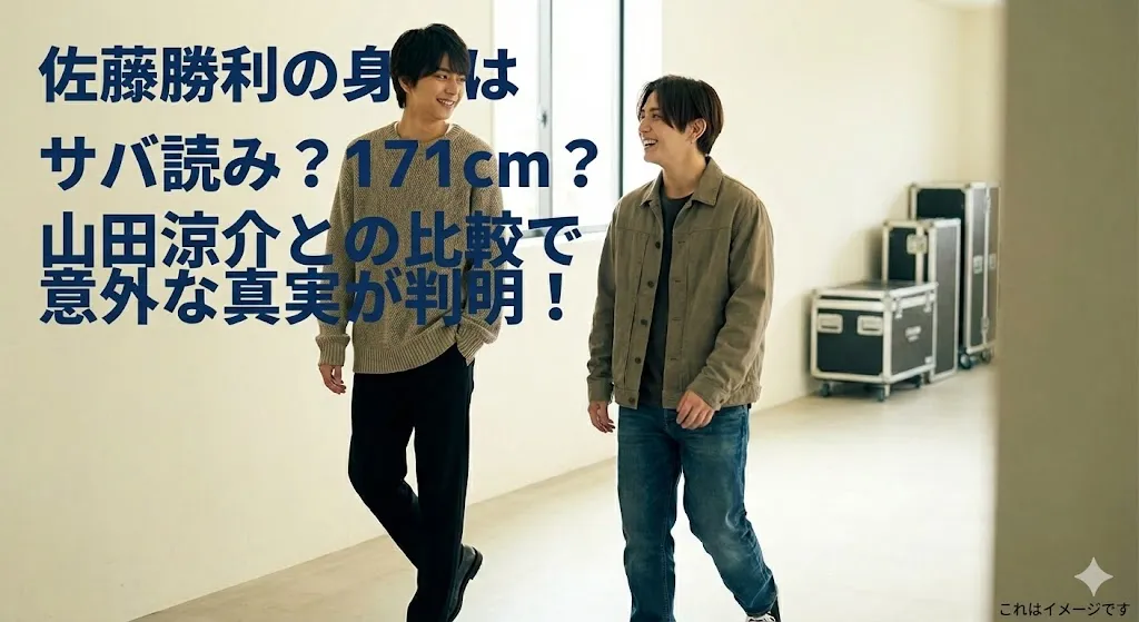 佐藤勝利の身長171cmはサバ読み？山田涼介と比較してわかった「小さく見える」本当の理由アイキャッチ