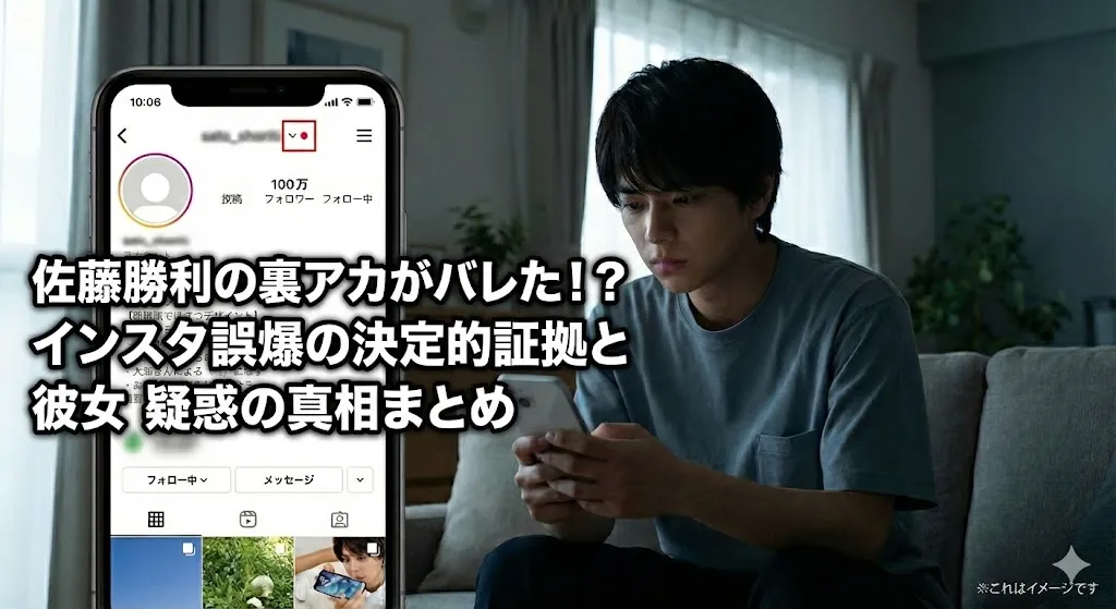 佐藤勝利の裏アカ特定？インスタ自爆で見えた証拠と彼女疑惑の真実アイキャッチ