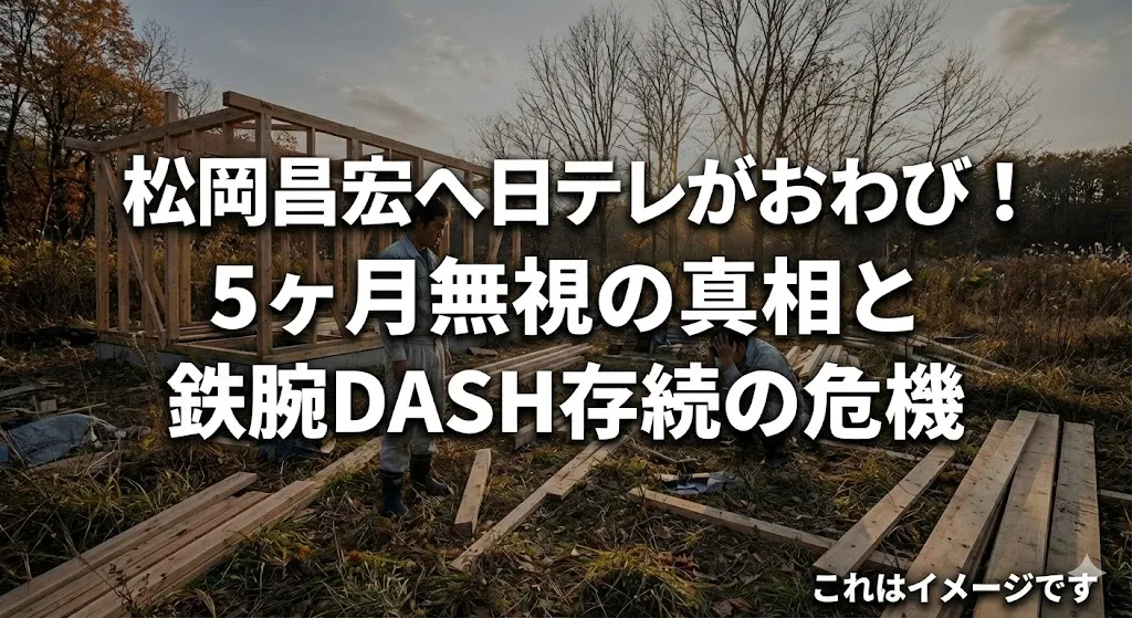 松岡昌宏へ日テレがおわびした裏側！5ヶ月無視の真相と番組存続の危機とは？